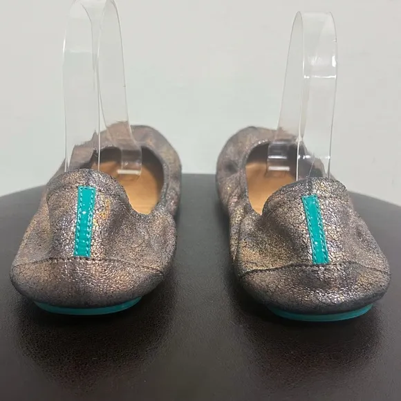 Tieks Lovestruck Metallic Iridescent Foil Black Base Crackled Ballet Flats 12