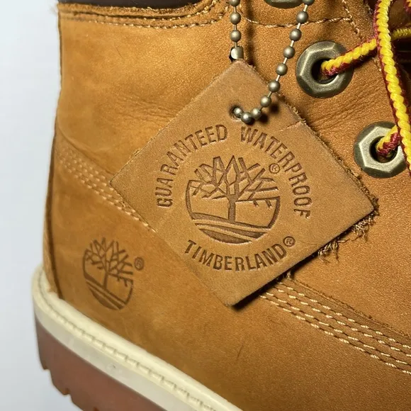 TIMBERLAND 6” 14949 Premium Tan Leather Lace Up Boots Boys/Mens SIZE 6