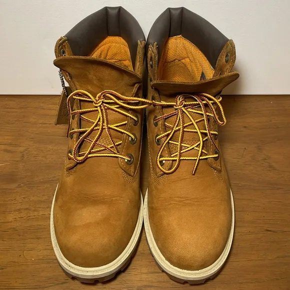 TIMBERLAND 6” 14949 Premium Tan Leather Lace Up Boots Boys/Mens SIZE 6