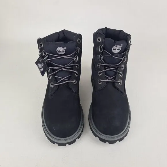 Timberland 6In Down Boot Black Outdoor LITTLE KIDS Size 13.5