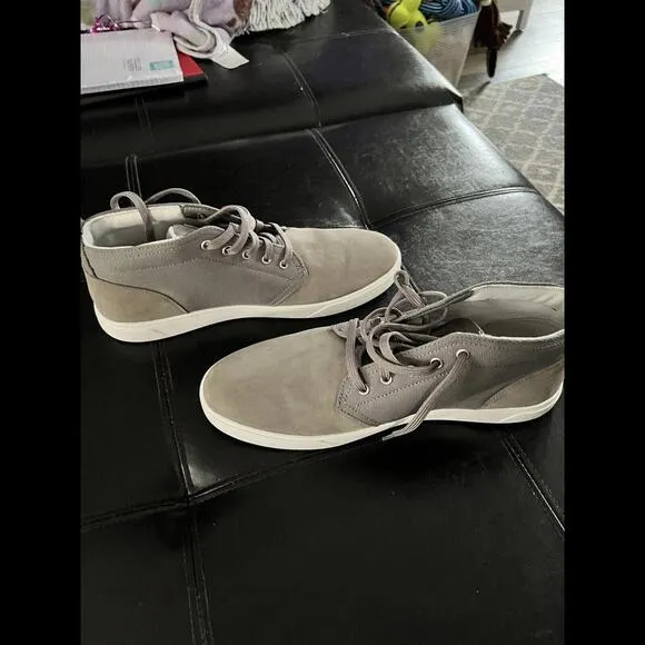 Timberland Groveton Med Grey Nubuck Leather Fabric Chukka Sneakers A1GIF SZ 9.5M