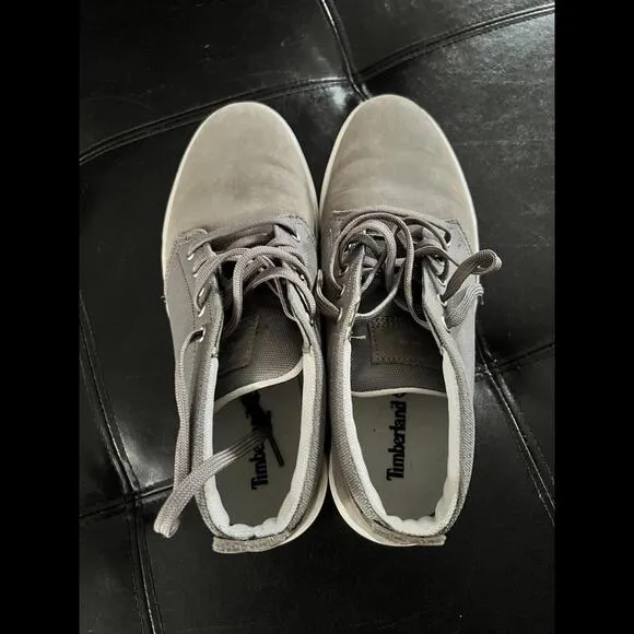 Timberland Groveton Med Grey Nubuck Leather Fabric Chukka Sneakers A1GIF SZ 9.5M