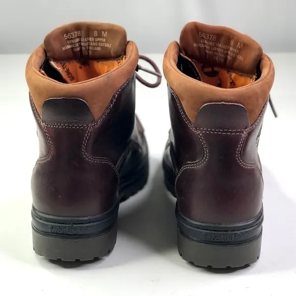 Timberland lace up boots gore-tex mahogany brown leather 8