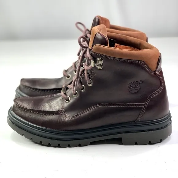 Timberland lace up boots gore-tex mahogany brown leather 8