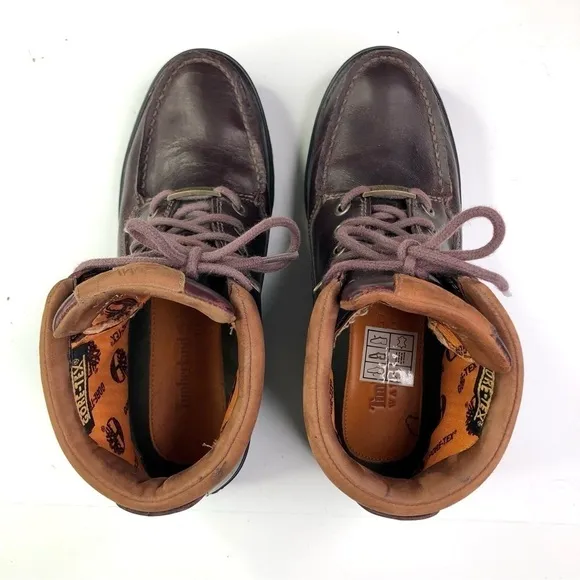 Timberland lace up boots gore-tex mahogany brown leather 8