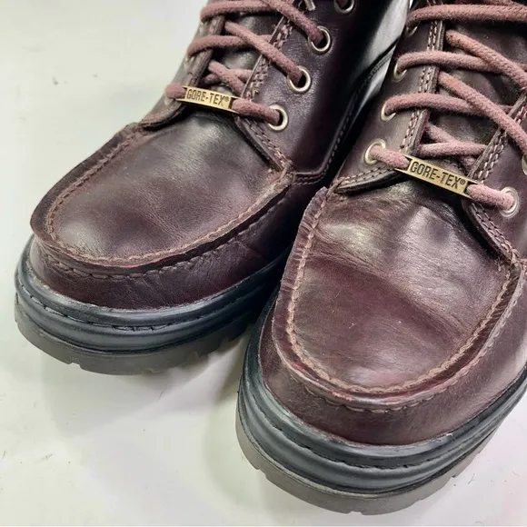 Timberland lace up boots gore-tex mahogany brown leather 8