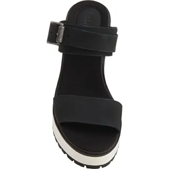 Timberland New Koralyn Sporty Wedge Sandals Nubuck Black Womens Various Sizes