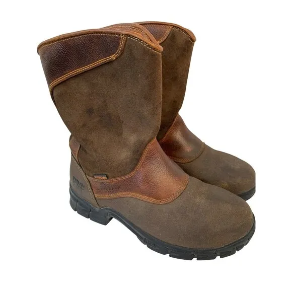 Timberland PRO Mens 11.5M Waterproof Leather Steel Toe Work Boots E9059 GUC