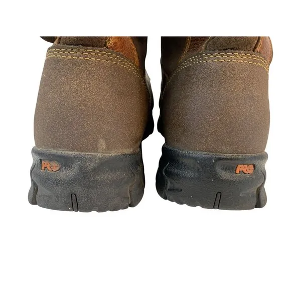 Timberland PRO Mens 11.5M Waterproof Leather Steel Toe Work Boots E9059 GUC