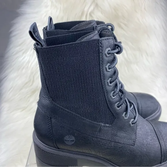 TIMBERLAND SILVER BLOSSOM LACE UP COMBAT BOOTS SIZE 10W