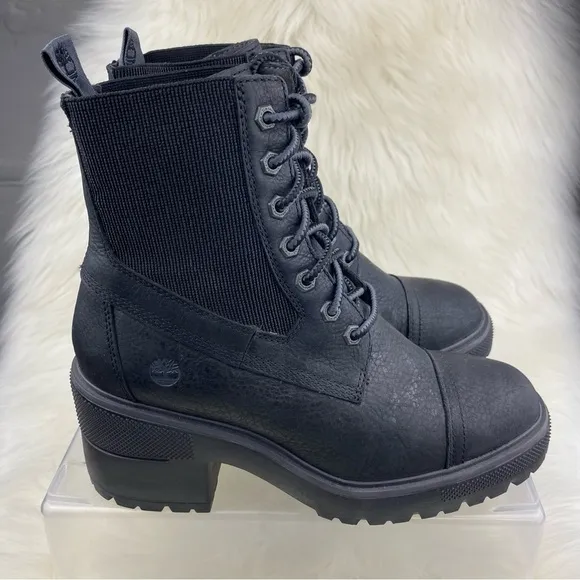 TIMBERLAND SILVER BLOSSOM LACE UP COMBAT BOOTS SIZE 10W