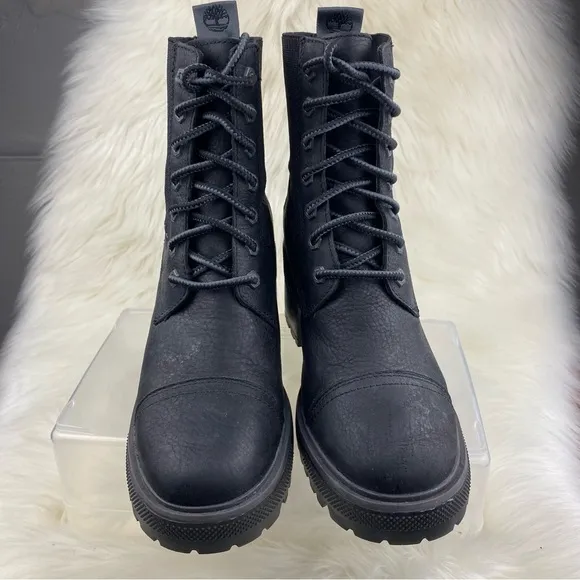 TIMBERLAND SILVER BLOSSOM LACE UP COMBAT BOOTS SIZE 10W