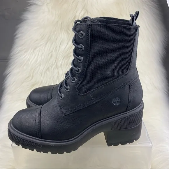 TIMBERLAND SILVER BLOSSOM LACE UP COMBAT BOOTS SIZE 10W