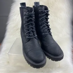 TIMBERLAND SILVER BLOSSOM LACE UP COMBAT BOOTS SIZE 10W
