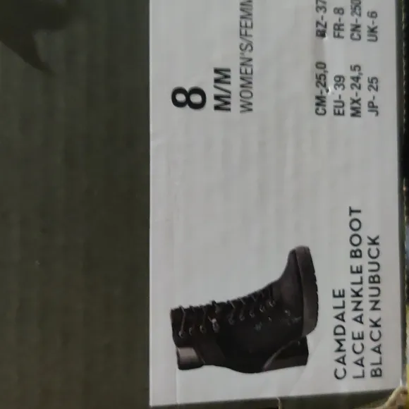 Timberland WOMEN'S CAMDALE  BOOT Size 8 Color Black Nubuck