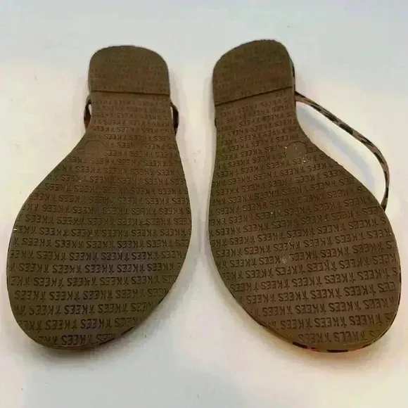 TKEES Leopard Print Slippers - Size 6