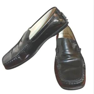 Tod's Black Patent Leather Slip-On Loafer Flats Women's size 7
