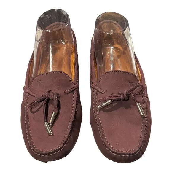 Tod's purple suede Gommino driving shoes Loafers size 9 (39)