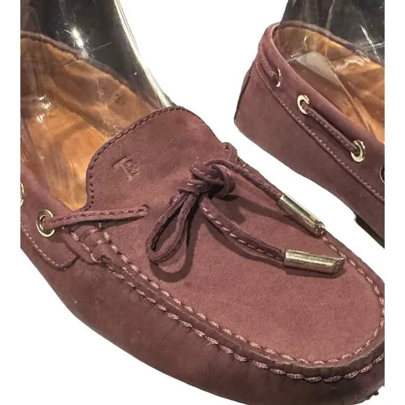 Tod's purple suede Gommino driving shoes Loafers size 9 (39)