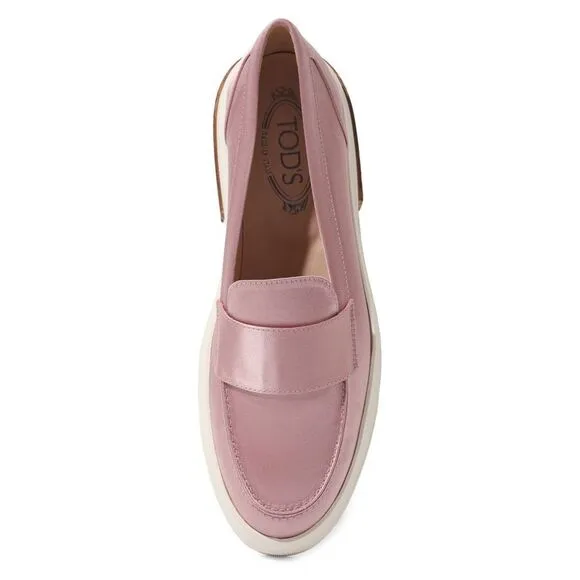 Tod's Silk Satin Loafers