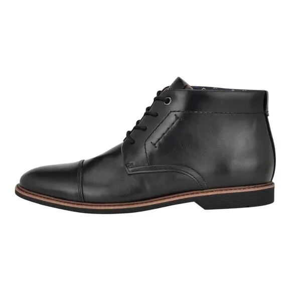 Tommy Hilfiger Men's Rawstin Cap Toe Chukka Boots Black Size 13