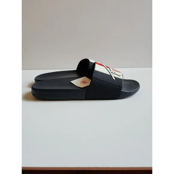 Tommy Hilfiger Tmerlay-C Slide Sandals Mens 12 Blue Red White Logo NEW
