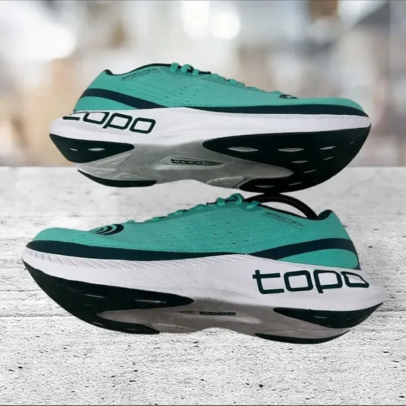 Topo Athletic Men's Size 10 Specter 5mm Athletic Running Sneaker Teal Navy‎ Jog