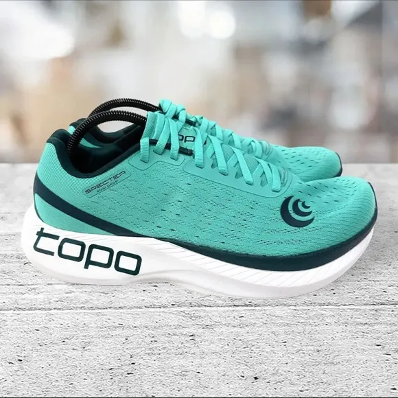 Topo Athletic Men's Size 10 Specter 5mm Athletic Running Sneaker Teal Navy‎ Jog