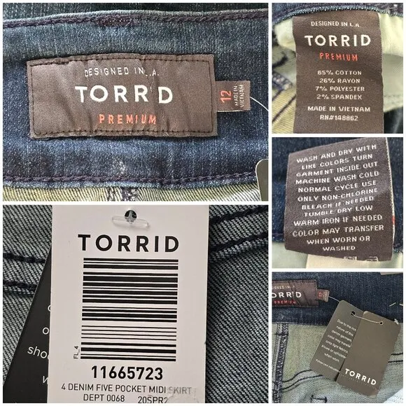 Torrid Denim Pencil Skirt - Premium Stretch Medium Wash
