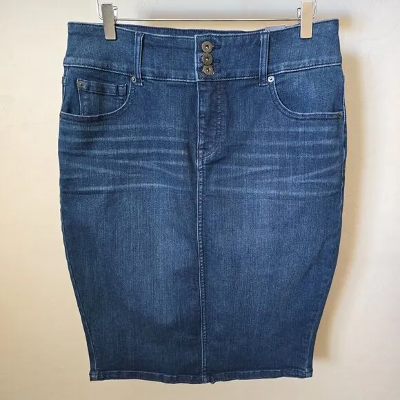Torrid Denim Pencil Skirt - Premium Stretch Medium Wash