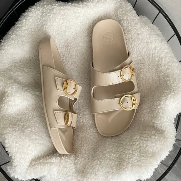 Tory Burch Anatomic Slide Calf Leather Sandals