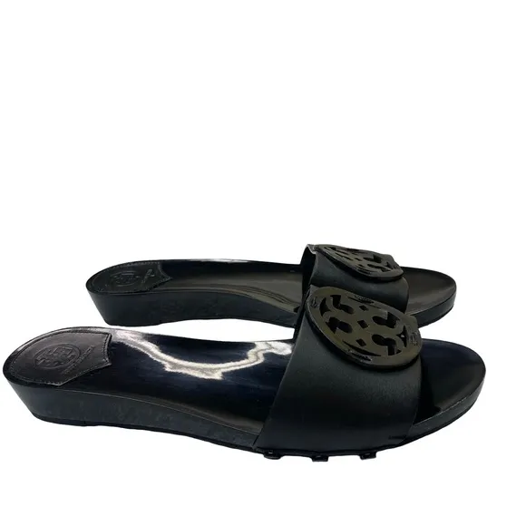 Tory Burch Black  Sandals with Cutout Design