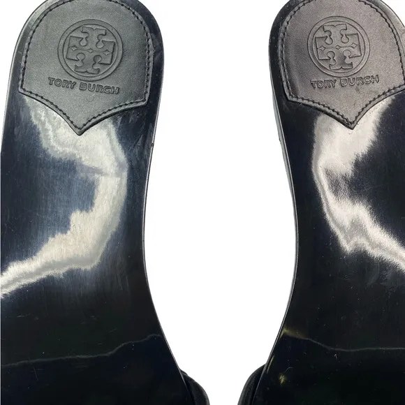 Tory Burch Black  Sandals with Cutout Design