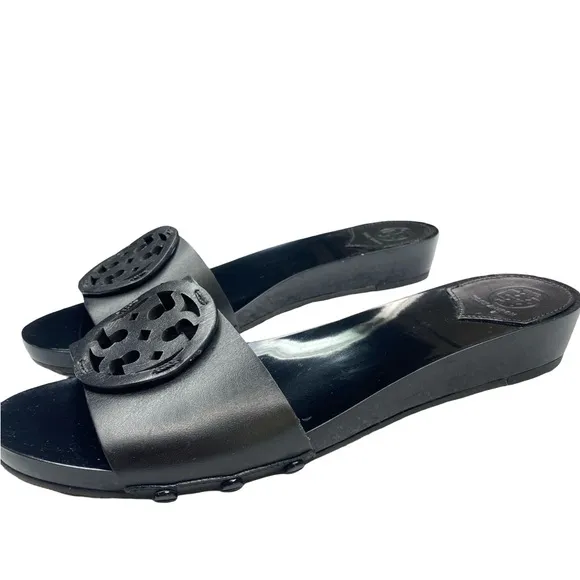 Tory Burch Black  Sandals with Cutout Design