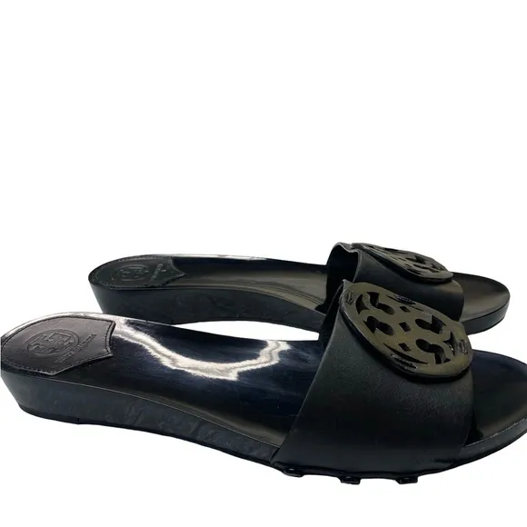 Tory Burch Black  Sandals with Cutout Design
