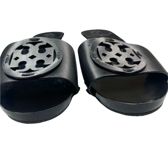 Tory Burch Black  Sandals with Cutout Design