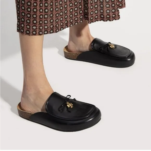 Tory burch charm mule in black size 5.5