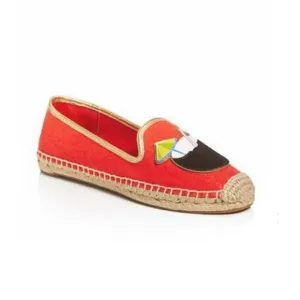 Tory Burch Coco Coconut Cocktail Embellished Espadrille Flats Size 7.0 US