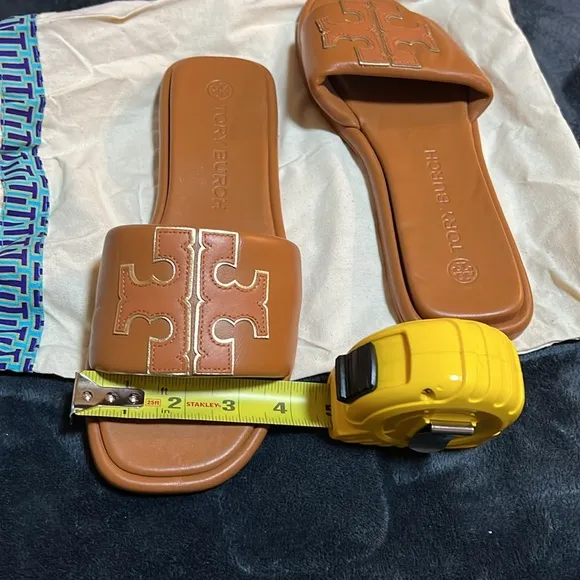 Tory Burch Double T-leather Sport Slide Sandals 10