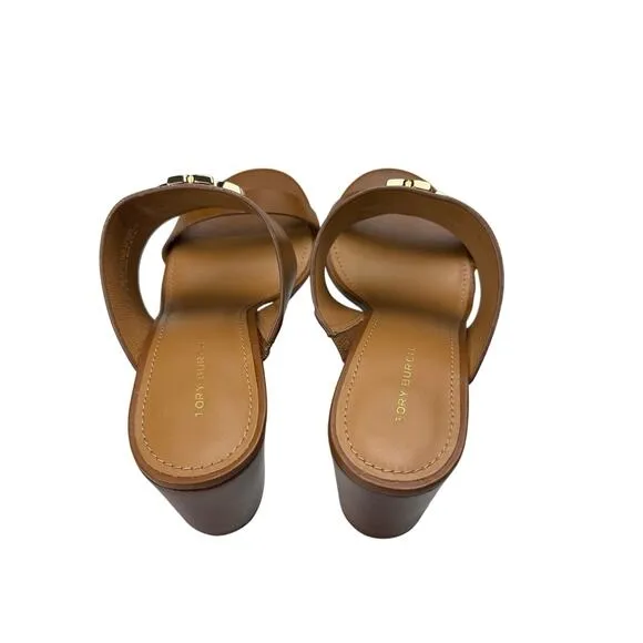 TORY BURCH Everly 65mm Leather Sandal Wedge Slide Sz 6.5