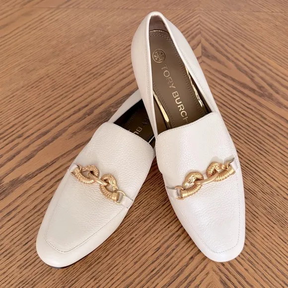 TORY BURCH Jessa Loafer - Cream Leather