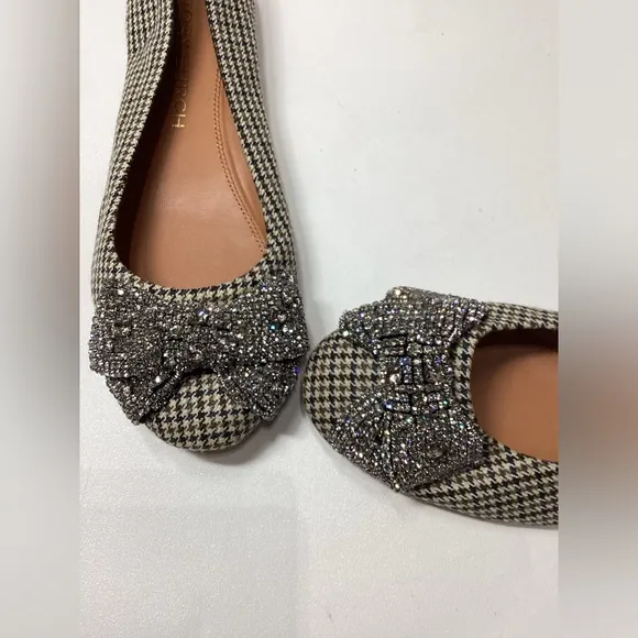 Tory Burch Multicolor Cotton-virgin Wool Blend Ballerinas with crystal bow