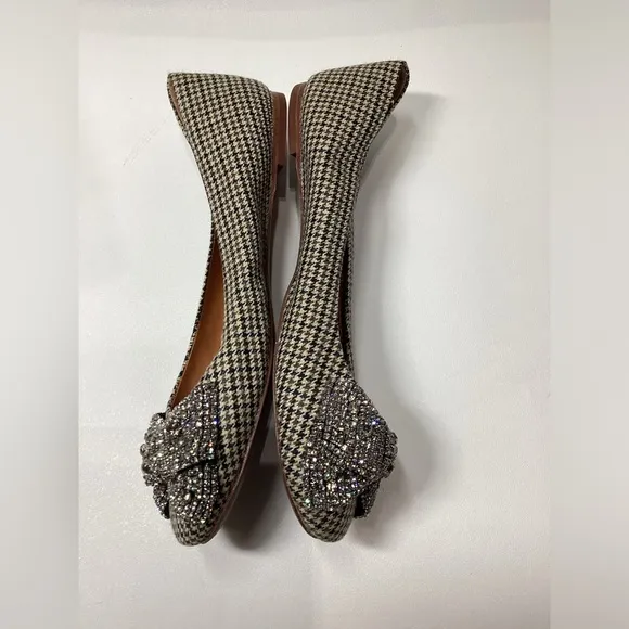 Tory Burch Multicolor Cotton-virgin Wool Blend Ballerinas with crystal bow