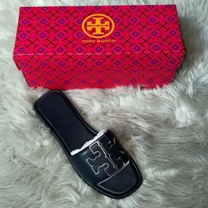 Tory Burch Navy Blue  Slide Sandals
