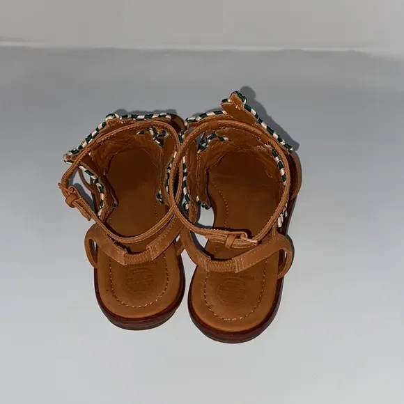 Tory Burch Palisade Gladiator Woven Sandals Pallisade Vacation Resort Cruise 10