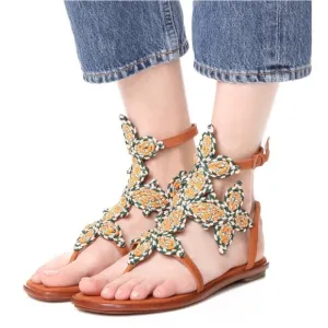 Tory Burch Palisade Gladiator Woven Sandals Pallisade Vacation Resort Cruise 10