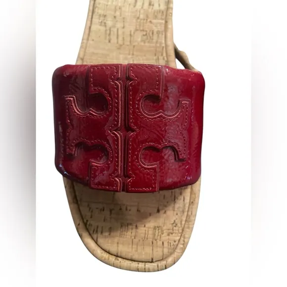 Tory Burch Patent Leather Sport Slides New-No Box, Size 13