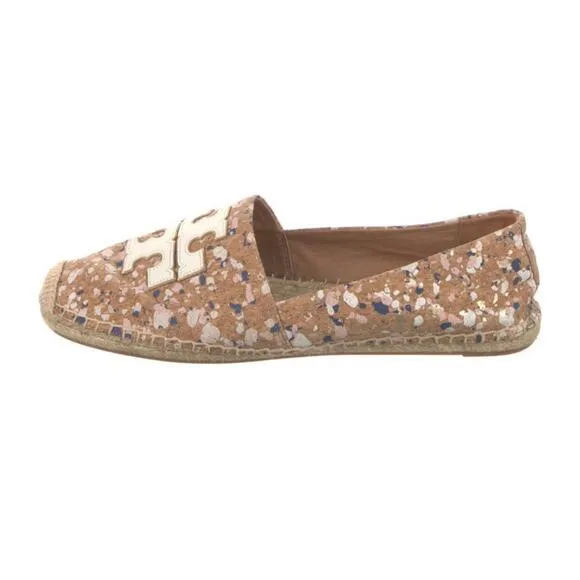 Tory Burch Rare Ines Cork Confetti Espedrille Flat Loafer Women’s Size 11 EUC