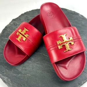 Tory Burch Red Everly Anatomical Cloud Paris Napa Slides