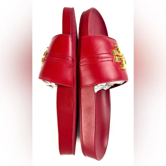 Tory Burch Red Everly Anatomical Cloud Paris Napa Slides